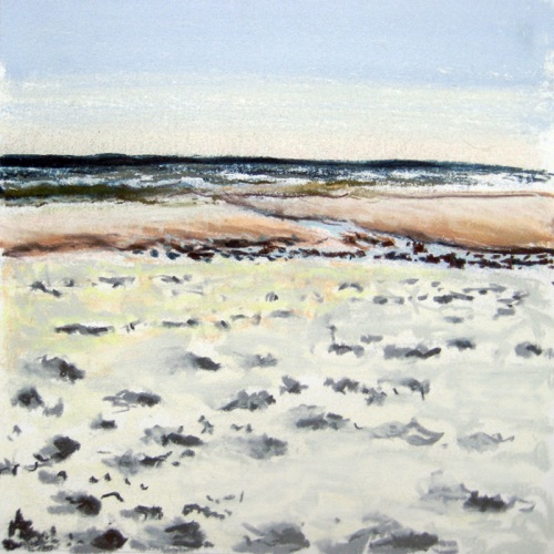 Winter Beach, Dec. 26;
Chalk Pastel, 1995;
10 x 10 in. Winter Beach, Dec. 26;
Chalk Pastel, 1995;
10 x 10 in.